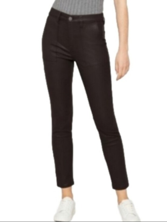 Sanctuary Pants - Sanctuary Hayden Womens Coated High Rise Skinny Jeans in Java size 26